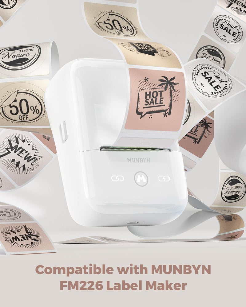 MUNBYN 2 Inch Thermal Labels Round, 2 Inch Thermal Label Stickers for Candle, Baking, 150 Sheets/1 Roll - Image 5